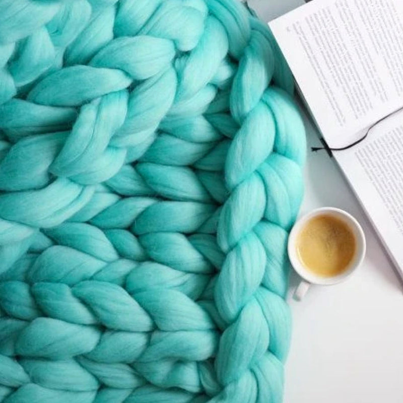 Extra dickes XXL-Strickgarn für grobe Decken und Plaids