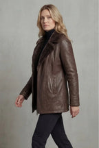 Damen-Fliegerjacke in Leder-Optik