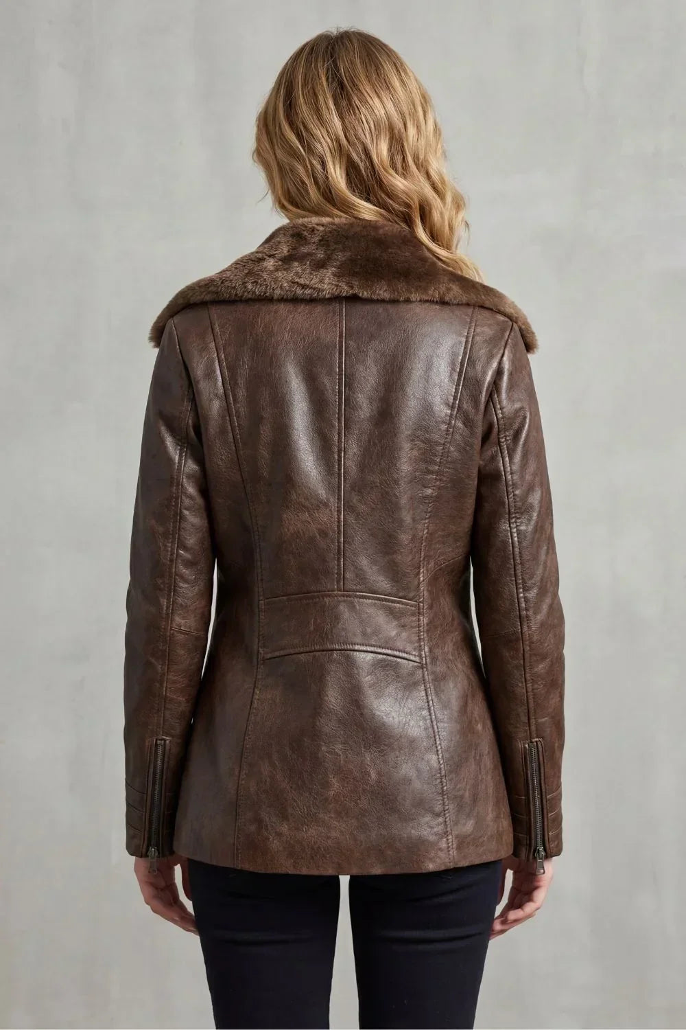 Damen-Fliegerjacke in Leder-Optik