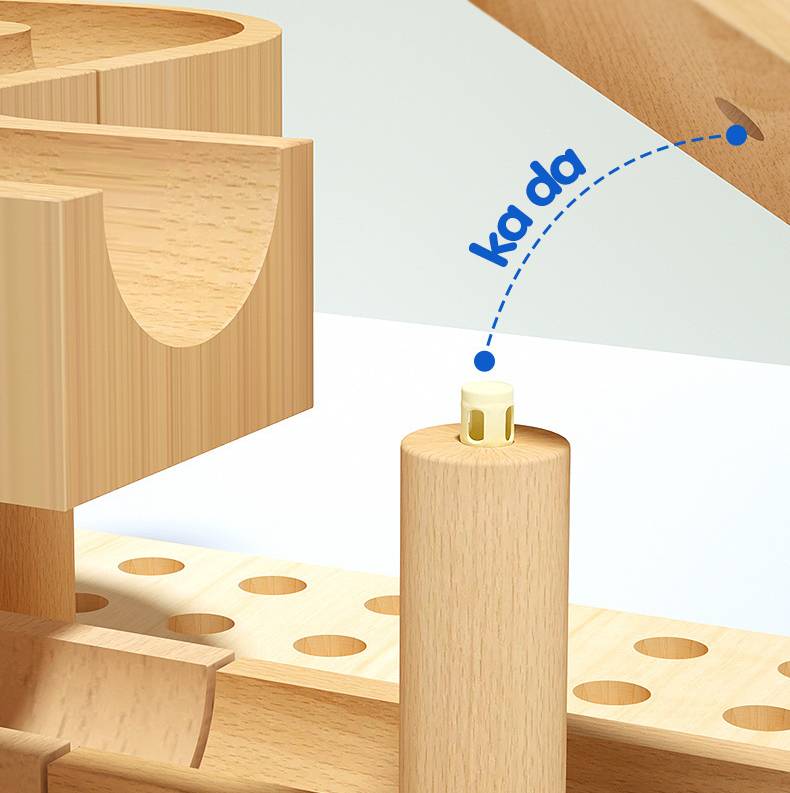 Kugelbahn aus Holz zum Selberbauen